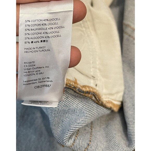 FREE PEOPLE x We The Free Distressed Tapered Baggy Boyfriend Jeans - 32 NWOT - Picture 13 of 14